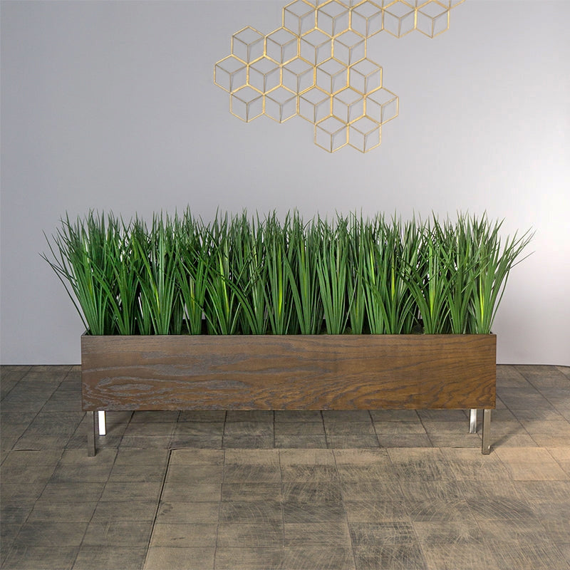 Grass: Liriope in Rectangle Planter with Legs