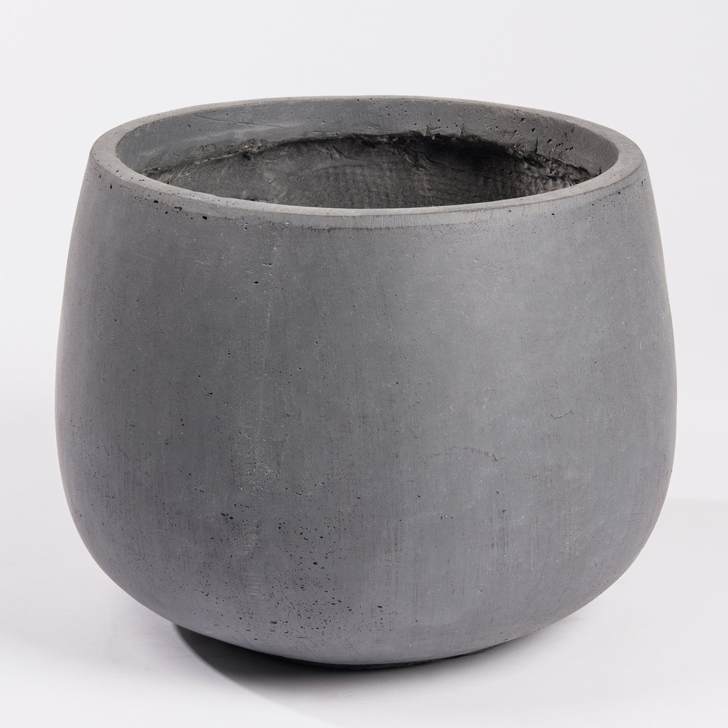 Distressed Smooth: Puddle Planter SM Grey, 10.5"H