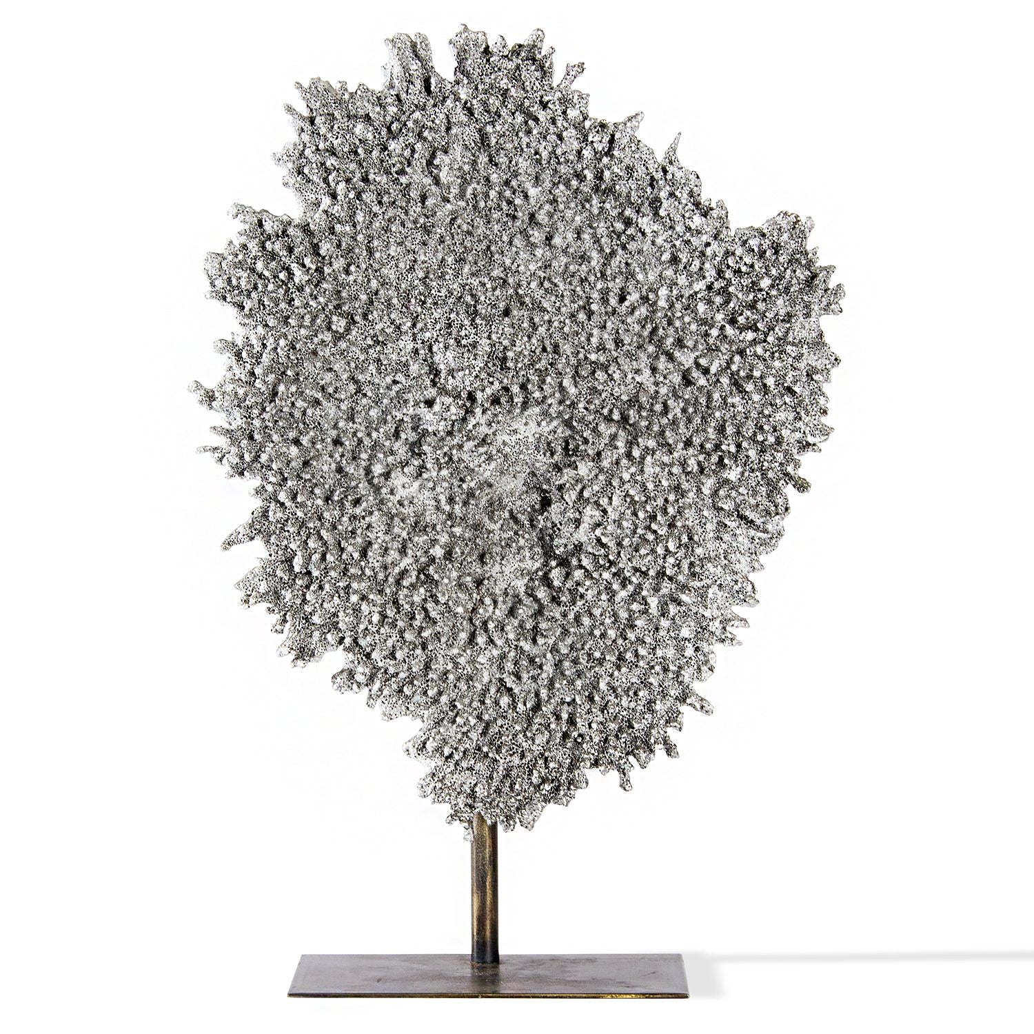 Coral Silver Sculpture, 21"H