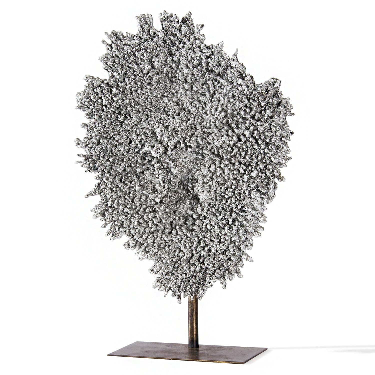 Coral Silver Sculpture, 21"H