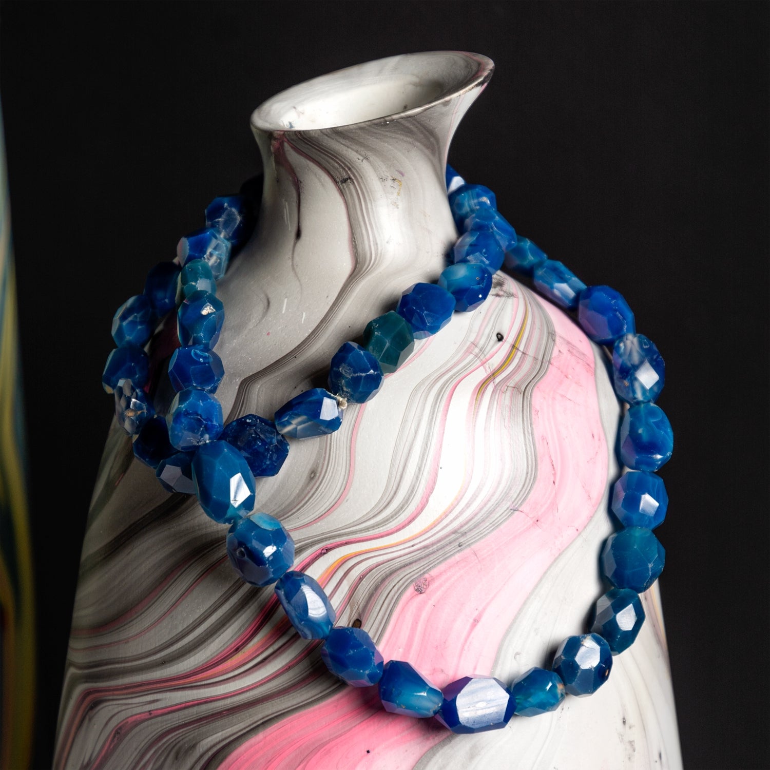 Stone Vase Jewelry, Blue Onyx
