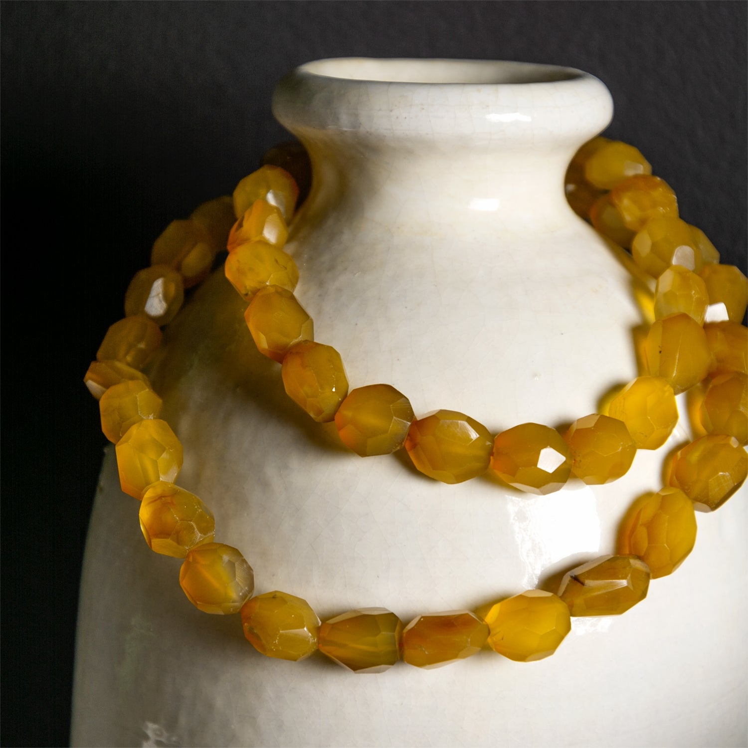 Stone Vase Jewelry, Yellow Onyx