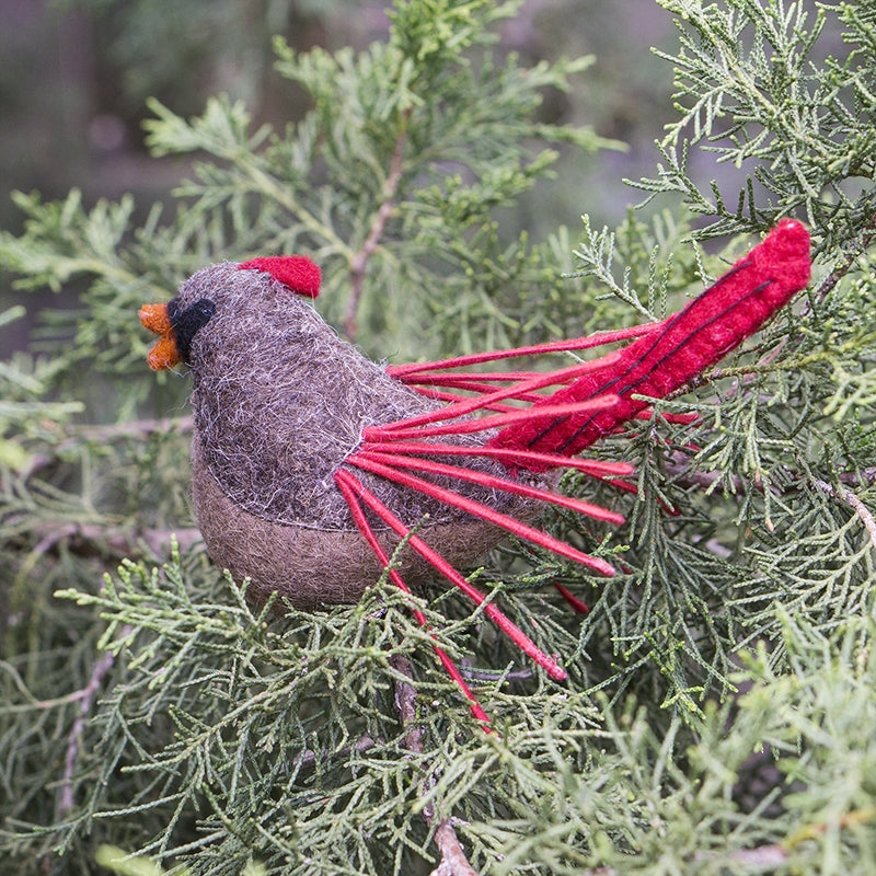 Felt Bird, Female Cardinal