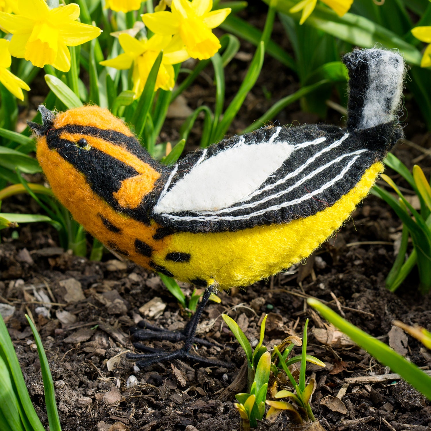 Felt Bird, Blackburnian Warbler