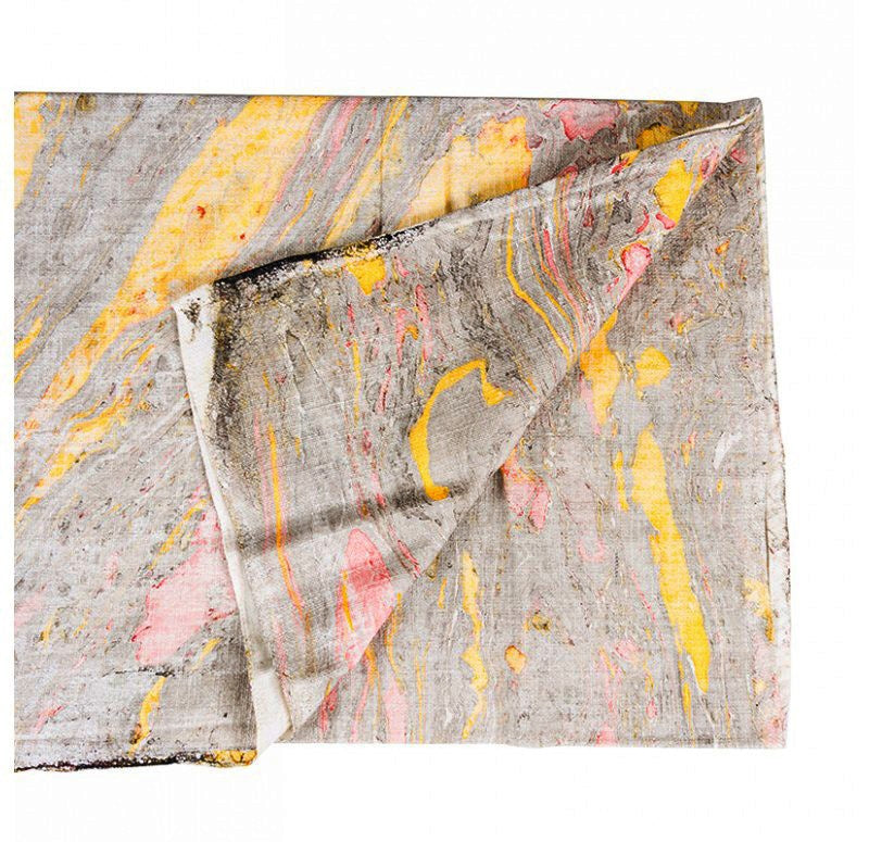 Marbled Cloth, yellow/ red/ black